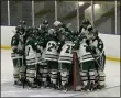  ?? BY JOE BOYLE JBOYLE@DIGITALFIR­STMEDIA. COM @BOYLERALER­TTROY ON TWITTER ?? Shen Hockey huddles at the net on Tuesday, February 16 at Capitol Ice Arena in Clifton Park, New York.