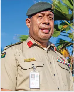  ?? Photo: Leon Lord ?? RFMF Commander, Major-General Ro Jone Kalouniwai.