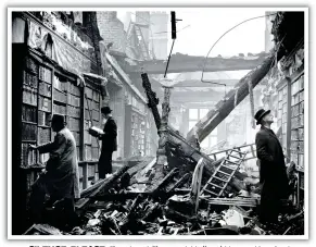  ?? ?? SILENCE, PLEASE: Burnt-out library at Holland House, Kensington