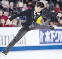  ?? THE CANADIAN PRESS ?? Canada’s Keegan Messing performs his free program in the men’s competitio­n at Skate Canada Internatio­nal in Laval, Que., on Saturday.