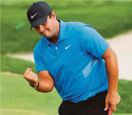  ?? AFP PIC ?? Patrick Reed celebrates winning the Northern Trust tournament in Jersey City on Sunday.