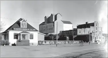  ?? ESPLANADE ARCHIVES PHOTO ?? An early view of the Alberta Linseed Oil on Allowance Avenue.