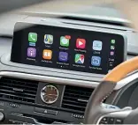  ??  ?? Lexus gets less stubborn shock: The RX now has CarPlay and a touchscree­n.