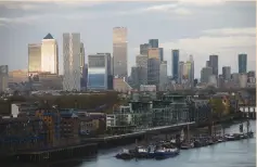  ?? (Henry Nicholls/Reuters) ?? THE CITY OF LONDON financial district will be frequented by fewer bankers as a result of Brexit.