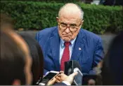  ?? AL DRAGO/BLOOMBERG ?? Rudy Giuliani, a lawyer for the president, sent a letter to the Romanian government last week asking it to rein in the fight against corruption.