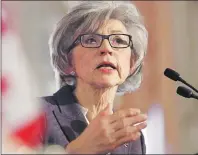  ?? CP FILE PHOTO ?? Beverly McLachlin, Chief Justice of the Supreme Court of Canada, delivers a speech in Ottawa in 2013.