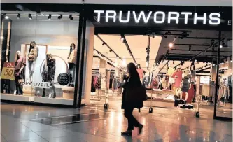  ?? KAREN SANDISON African News Agency (ANA) ?? TRUWORTHS said the Covid-19 pandemic had affected sales in South Africa, as well as in its stores in the UK, Ireland and Germany, and its earnings had fallen by 33 percent for the year to the end of June. |