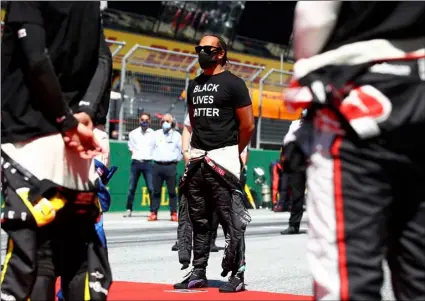  ?? Dan Istitene/Pool via AP ?? Mercedes driver Lewis Hamilton of Britain before the Austrian Formula One Grand Prix race at the Red Bull Ring racetrack in Spielberg, Austria, on Sunday.