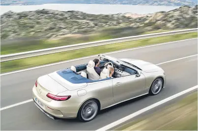  ??  ?? The Mercedes E-Class Cabriolet.