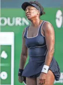  ?? JAY CALDERON/THE DESERT SUN ?? Venus Williams reacts to losing a point on Thursday.