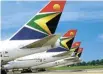  ?? Picture: Supplied ?? Pilots at SAA are on strike over retrenchme­nt terms.