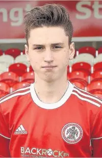  ??  ?? Accrington Stanley Academy player Jordan Moseley, 15, died suddenly on October 17