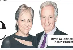  ??  ?? David Goldbloom andNancy Epstein