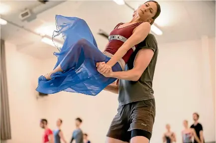  ?? STEPHEN A’COURT. ?? Sara Garbowski and Nathan Mennis rehearse their parts of Ada and Alastair in the Royal New Zealand Ballet’s production of The Piano.