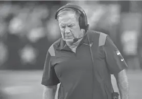  ?? KEVIN JAIRAJ/USA TODAY SPORTS ?? New England Patriots head coach Bill Belichick suffered the worst defeat of his career last weekend in Dallas.