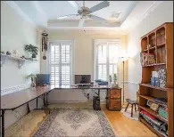  ?? Special to the Democrat-Gazette/MARNI JAMESON ?? Before: The home office before the author moved in was functional, but didn’t have much pizzazz.