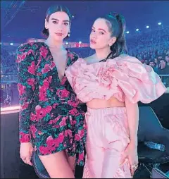  ?? ROSALIA.VT ?? Dua Lipa y Rosalía en los premios MTV europeos