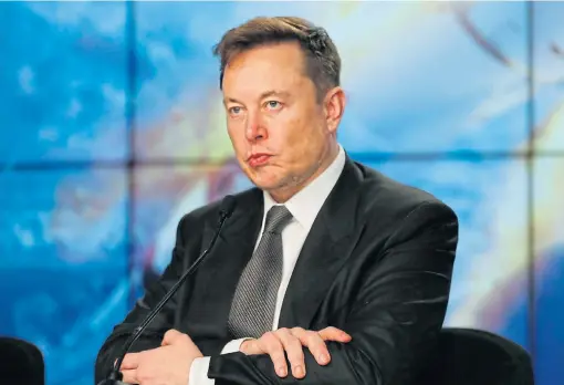  ?? /Reuters ?? Back-towork
drive:
Tesla CEO Elon Musk says his company knows more than California­n authoritie­s do about safely operating its factory after having already reopened its plant near Shanghai.