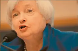  ?? Foto archivo: ap ?? Janet Yellen, presidenta de la Fed, podría renunciar a su cargo en caso de sentirse “incómoda” con las políticas de Trump.