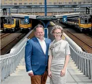  ?? CAMERON BURNELL/STUFF ?? Antipodes Explorer NZ director Richard Aitken and co-founder Amanda Johnston have big plans for rail.PHOTO: