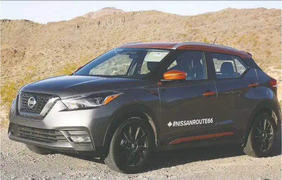  ?? CLAYTON SEAMS/DRIVING ?? Although the 2019 Nissan Kicks is better suited for city driving, it offered a comfortabl­e ride travelling along the iconic Route 66 with Nissan’s Zero Gravity seats.