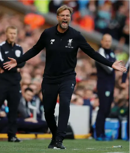  ?? Reuters ?? Jurgen Klopp says Liverpool’s result against Burnley ‘feels strange, it feels wrong’, as their week of negatives continued