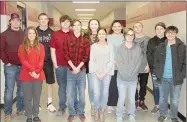  ?? COURTESY PHOTO ?? Students in the Lincoln High entreprene­urship class presented projects for a “Shark Tank” competitio­n. Members of the class are (back, left) Caleb Lloyd, Sterling Morphis, Morgan Lindsay, Gracee Stout, Harley Brown, Dakota Kiefer, Honesty Rice; (front, left) Libby Calico, Jackson Vandenack, Elida Cuevas, Andy Murray, Brandon Ortiz.