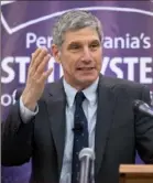  ?? Commonweal­th Media Services ?? Pennsylvan­ia State System of Higher Education Chancellor Daniel Greenstein