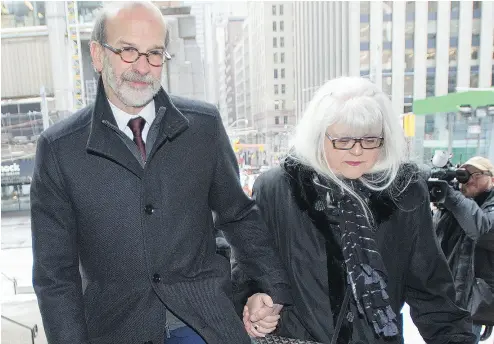  ?? PETER J THOMPSON / NATIONAL POST ?? David Livingston arrives at court in Toronto on Friday for the verdict in the gas plant case.