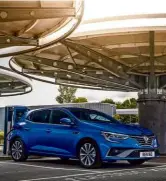  ??  ?? EV INFO Mégane’s on-board charger is rated at 3.6kW, so a full top-up of the 9.8kWh battery using a standard home wallbox charger will take around three hours. This should give a maximum all-electric range of 30 miles