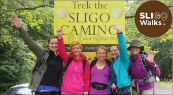  ?? Pic: ?? Happy hikers at last year’s Sligo Camino in 2017. Val Robus.