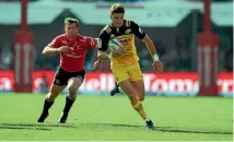  ??  ?? Beauden Barrett and the Hurricanes were a tired lot by the time the Lions won their 2017 semifinal clash in Johannesbu­rg.