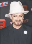  ??  ?? BOY GEORGE: English singer, songwriter and DJ. Lead singer of Culture Club.