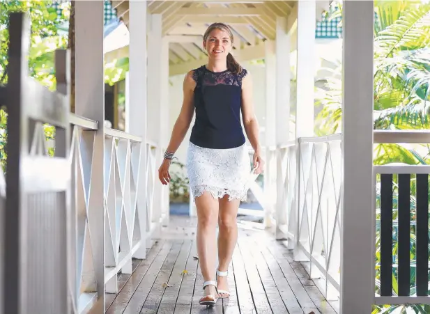  ?? Picture: JUSTIN BRIERTY ?? STRIDING AHEAD: Bloom Inspiring Wellness Festival organiser Emma Lodge is expecting a good turn out on Saturday at the Cairns Colonial Club Resort.
