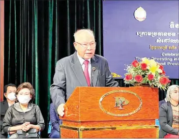  ?? FN ?? Health minister Mam Bun Heng at the celebratio­n for National Midwifery Day on May 5.