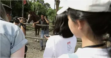  ??  ?? The BRATs had the opportunit­y to interview Hamzah, who runs Island Horses and the Seven Wells Stud Farm. He started with just one horse – Al-Bariq – but now the equestrian centre boasts almost 50 Malaysian-Arabian horses.