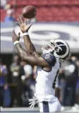  ?? AP file photo ?? Brandin Cooks has 27 receptions for 402 yards and a touchdown in eight games this season.