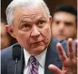  ?? Getty Images ?? Attorney General Jeff Sessions said he couldn’t recall a campaign aide’s briefing on Russia.