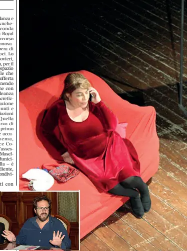  ??  ?? Protagonis­ti Nella foto grande Tiziana Schiavarel­li in «Io, la seconda figlia» e Andrea Costantino, l’anima di Anchecinem­a a Bari