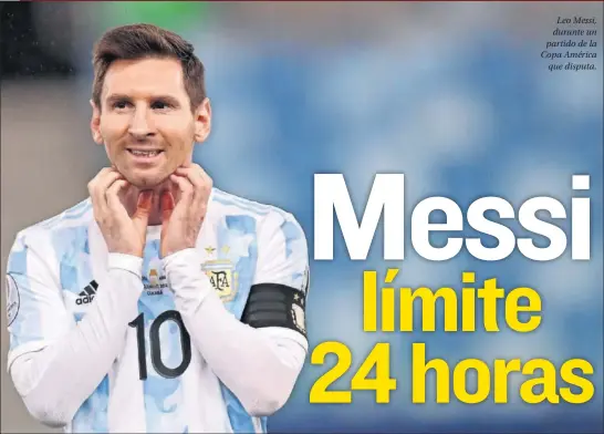  ??  ?? Leo Messi, durante un partido de la Copa América que disputa.