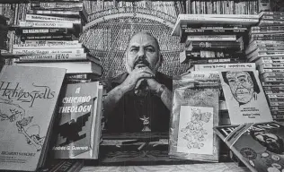  ?? Staff file photo ?? Ricardo Sanchez, a poet and columnist for the Express-news, owned a Chicano-themed bookstore, Paperbacks y Mas, in San Antonio. It’s long gone, but Chicano literature endures.