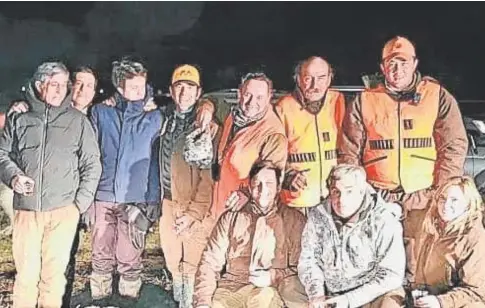 ?? // ABC ?? Grupo de los cazadores atrapados en Turquía y algunos acompañant­es