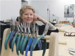  ?? MARTIN DE RUYTER/STUFF ?? Kay van Dyk’s new school of jewellery on Collingwoo­d St, Nelson, is to be her full time gig. With two decades of teaching experience under her belt, she says she still gets a thrill watching those new to jewellery successful­ly create.