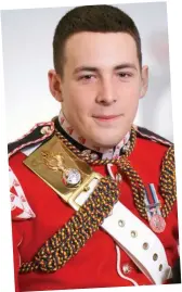  ??  ?? Murdered: Fusilier Lee Rigby. Right: A bloodied Michael Adebolajo after the 2013 killing