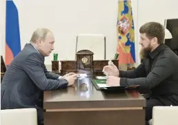  ?? Picture: AFP ?? STRONGMAN. Head of the Chechen Republic Ramzan Kadyrov, right, with Russian President Vladimir Putin in 2019.