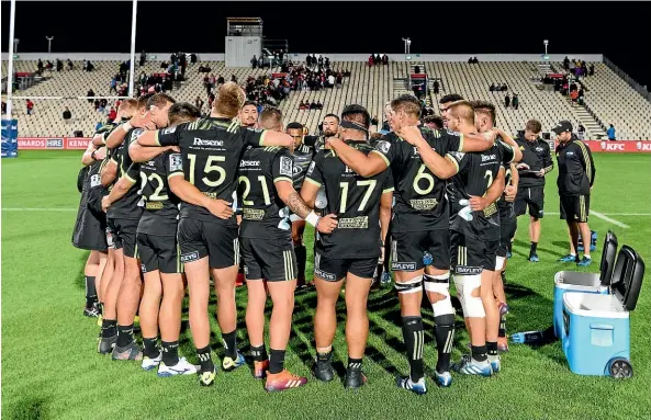  ?? GETTY IMAGES ?? The Hurricanes gather to discuss Saturday’s loss to the Crusaders. They need to regroup quickly with the in-form Brumbies their next opponent.