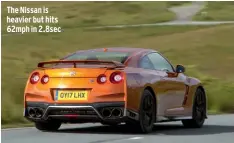  ??  ?? The Nissan is heavier but hits 62mph in 2.8sec