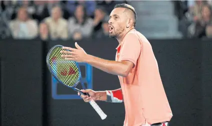  ?? REUTERS ?? Australian star Nick Kyrgios blasted the ATP as ‘selfish’ for pressing ahead with plans for the US Open.