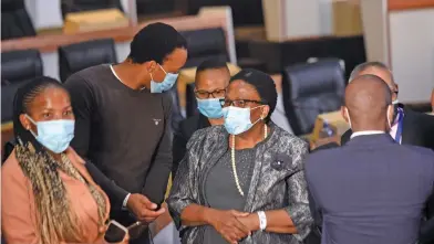  ?? Picture: Nigel Sibanda ?? TESTIMONY. Former minister Dipuo Peters at the Commission of Inquiry into State Capture in Joburg yesterday. She gave evidence on alleged corruption at the Passenger Rail Agency of SA.