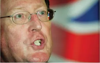  ??  ?? Interventi­on: Former UUP leader David Trimble has been criticised after saying fears about the impact of a no-deal Brexit on the North are ‘groundless’.
